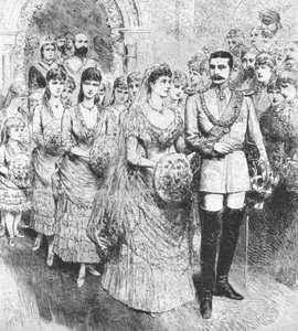 Prinsessan Beatrices äktenskap med prins Henrik av Battenberg...1885, 1901. av Unbekannt