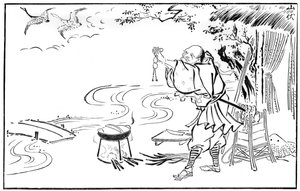 The Mendicant Priest and the Wild Geese, sent 1600- eller tidigt 1700-tal 1886 av Unbekannt