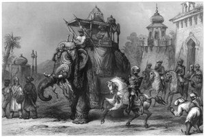 Nana Sahib med sin eskort, c1860 av Unbekannt