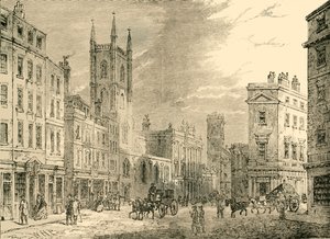 The Old Bank of England, tittar från Mansion House, 1890. av Unbekannt