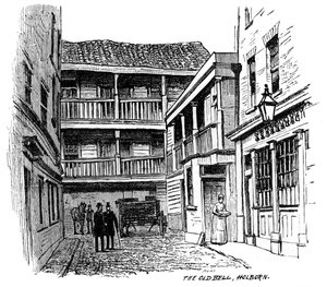 The Old Bell coaching inn, Holborn, London, 1887 av Unbekannt