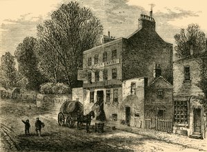 The Old Crown Inn, Highgate, 1830, c1876. av Unbekannt