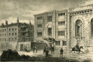 Det gamla postkontoret, på Lombard Street, omkring 1800, c1872. av Unbekannt