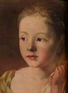 The Painters Daughters jagar en fjäril, detalj, c1756, 1937 av Unbekannt