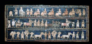 "Fred"-sidan av Standard of Ur, södra Irak, ca 2600-2400 f.Kr. av Unbekannt