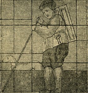 Pedlaren och hans hund, tidigare i Lambeth Church, c1878. av Unbekannt