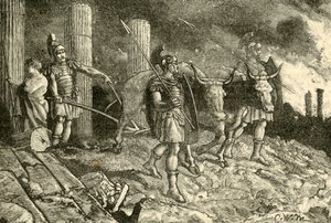 Plogen körd över platsen i Kartago, 1890. av Unbekannt