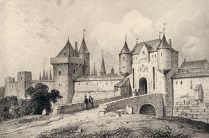 Porte St Honoré på 1200-talet, 1915 av Unbekannt