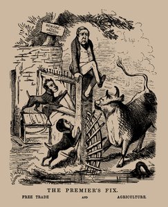 Premiärens fix. Frihandel och jordbruksskal mellan frihandel och skydd, april 1845. av Unbekannt