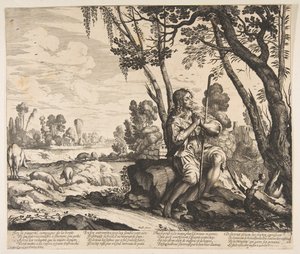 Den förlorade sonen som vaktar svin, ca. 1636. av Unbekannt
