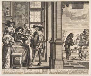 Den förlorade sonen lämnar hemmet, ca. 1636. av Unbekannt