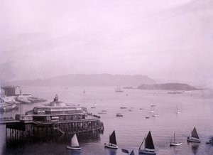 Promenade Pier i Plymouth i Devon, sent 1800-tidigt 1900-tal. av Unbekannt
