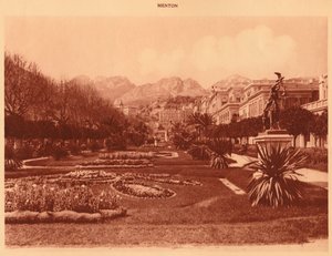 The Public Garden, Menton, 1930. av Unbekannt