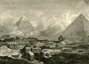 Pyramiderna och sfinxen, 1890. av Unbekannt