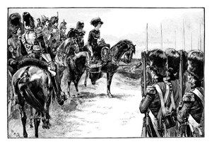 Drottningen i lägret i Chobham, Surrey, 1853, 1888 av Unbekannt