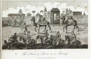 Drottningen av Persien buren av kameler, c 1810-1829 av Unbekannt