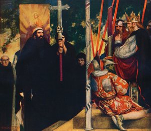 The Reception of Saint Augustine av Ethelbert, 1912 av Unbekannt