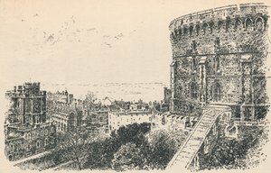 The Royal Tower från King of Scotlands Lodging., 1895 av Unbekannt