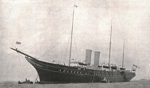 Royal Yacht lämnar Cowes, Isle of Wight, 6 augusti 1902. av Unbekannt