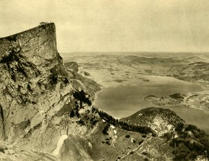 Schafberg och Mondsee, Oberösterreich, c1935. av Unbekannt