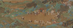 Shanglin-parken: Imperial Hunt, Ming- eller Qing-dynastin, 1600-talet. av Unbekannt