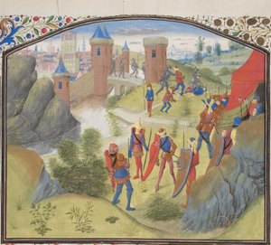 Belägringen av Antiokia. Miniatyr från Historia av William av Tyrus, 1460-talet av Unbekannt
