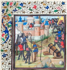 Belägringen av Antiokia. Miniatyr från Historia av William av Tyrus, 1460-talet av Unbekannt