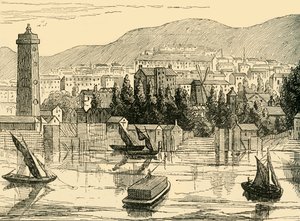 Themsens södra sida, tagen från Adelphi Terrace, 1770, c1878. av Unbekannt