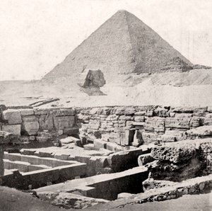 Sfinxen och den stora pyramiden, Egypten, tidigt 1900-tal av Unbekannt