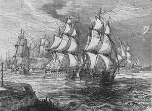 The Squadron Before Amoy, c1880 av Unbekannt