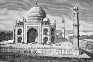 Taj Mahal, Agra, Indien, 1895 av Unbekannt