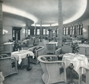Tea Lounge i Conte Di Savoia, 1933 av Unbekannt