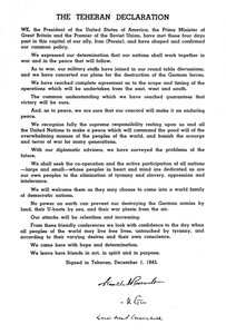Teheran-deklarationen, 1943, 1945 av Unbekannt