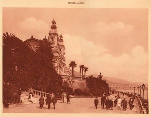 Terrasserna och kasinot, Monte Carlo, 1930. av Unbekannt