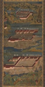 De tre heliga helgedomarna i Kumano: Kumano Mandala, ca. 1300. av Unbekannt