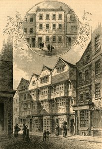 The Trumpet, afterwards the Duke of York, Shire Lane, 1778. Elias Ashmoles House, 1897. av Unbekannt