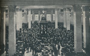 The Underwriting Room på Lloyds, med talarstolen i centrum, 1936 av Unbekannt