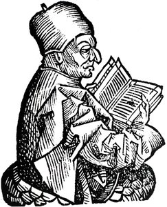The Venerable Beda c673-735, anglosaxisk teolog, forskare och historiker, 1493 av Unbekannt