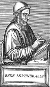 Den ärevördiga Beda c673-735, anglosaxisk teolog, forskare och historiker, c1584 av Unbekannt