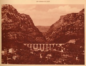 Viadukten och tillgången till Gorges, 1930. av Unbekannt
