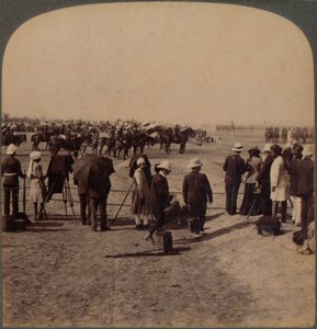 Vicekonungen Lord Curzon och Lord Kitchener vid Great Durbar Review, Delhi, Indien, 1903 av Unbekannt