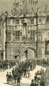 Besökarna som introduceras till dekanen: koloniala och indiska besökare i Canterbury, 1886. av Unbekannt