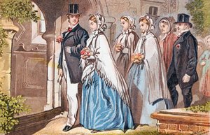 Bröllopsdagen, c1885 av Unbekannt