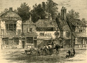 The White Hart, Knightsbridge, 1820, c1876. av Unbekannt