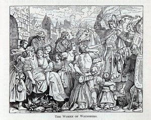 Kvinnorna i Weinsberg, 1882 av Unbekannt