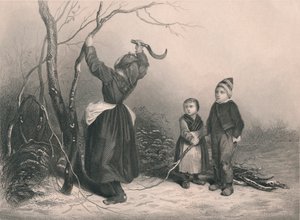 Vedhuggarna, c1850 av Unbekannt