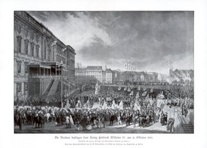Fredrik Vilhelm IV av Preussens trontillträde den 15 oktober 1840, 1900. av Unbekannt