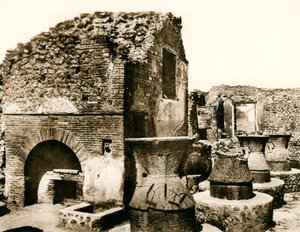 Bageriet och bruket, Pompeji, Italien, ca 1900-talet av Unbekannt