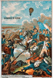 Ballongen Entreprenant, flögs av Coutelle, vid slaget vid Fleurus, 1794 1890-talet av Unbekannt