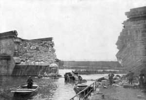 Bron vid Trilport, 1:a slaget vid Marne, Frankrike, 5-12 september 1914 av Unbekannt